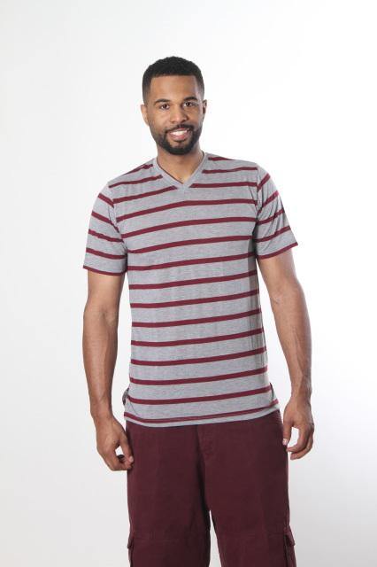 Enrize V Neck Striped T-Shirt - Enrize Clothing