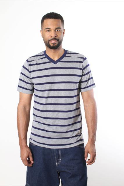 Enrize V Neck Striped T-Shirt - Enrize Clothing
