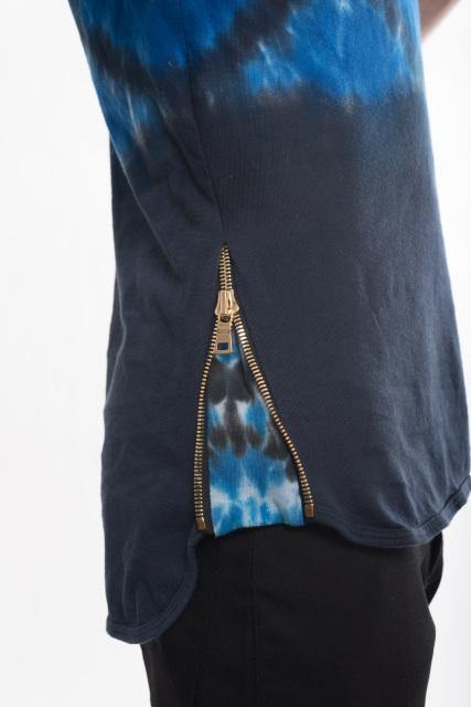Enrize Long T-Shirt Tye Dye with side zipper - Enrize Clothing